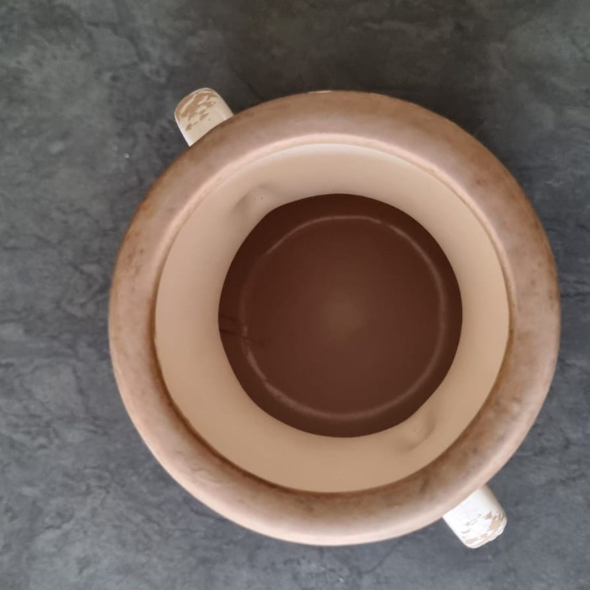 Vintage Floral Double-Handled Ceramic Vase