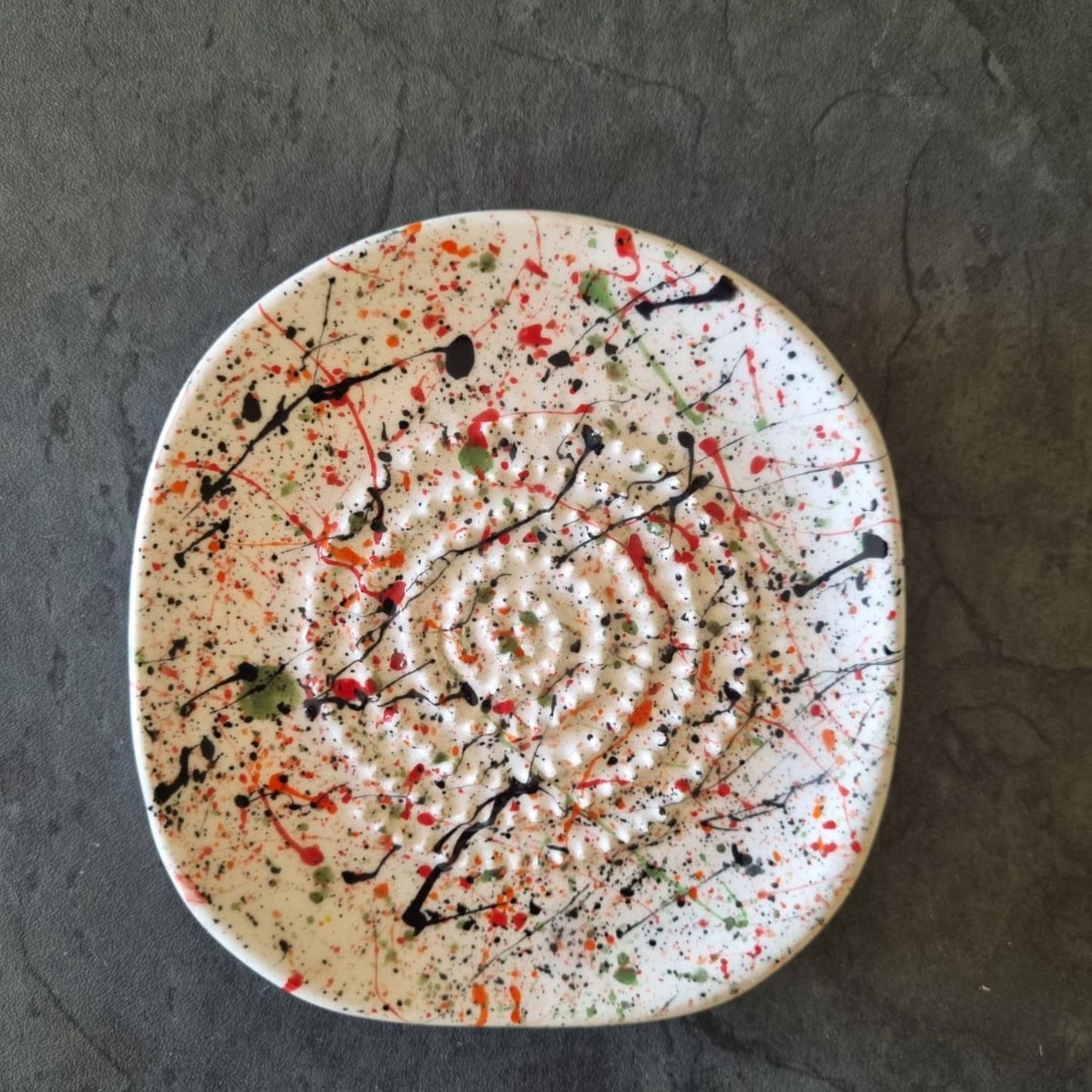 Hand-Painted Artisanal Ceramic Grater Plate | The African Heritage Collection