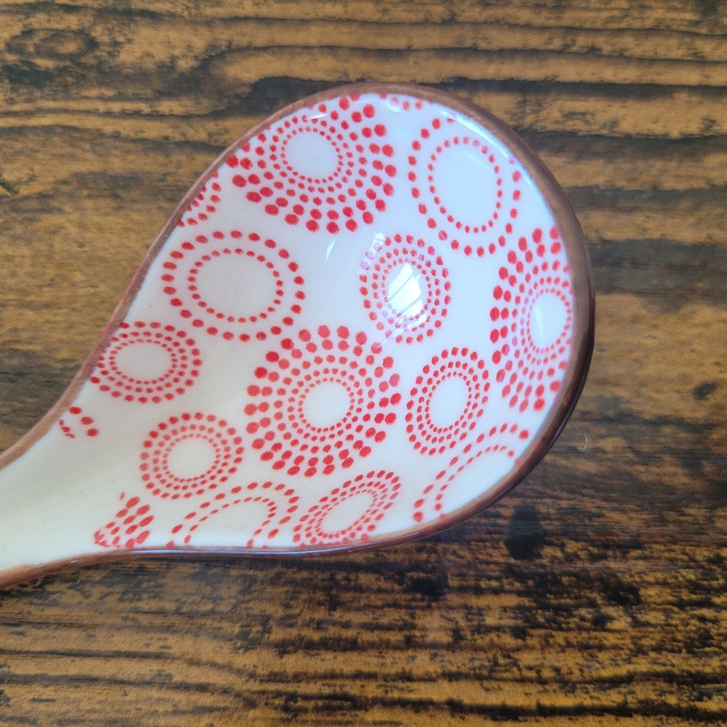 Patterned Ceramic Soup Spoons | Set of 2