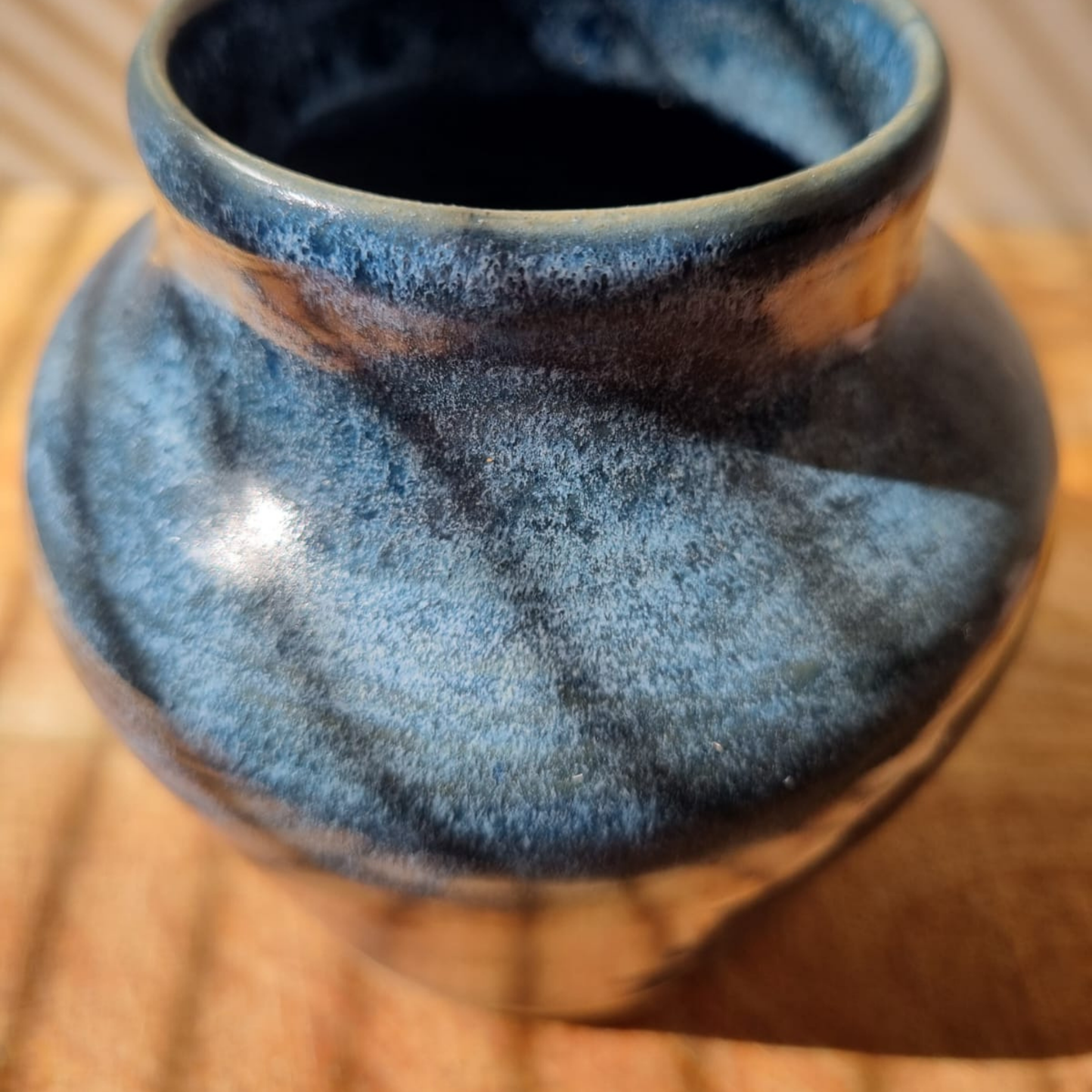 Slate Blue Ceramic Bud Vase