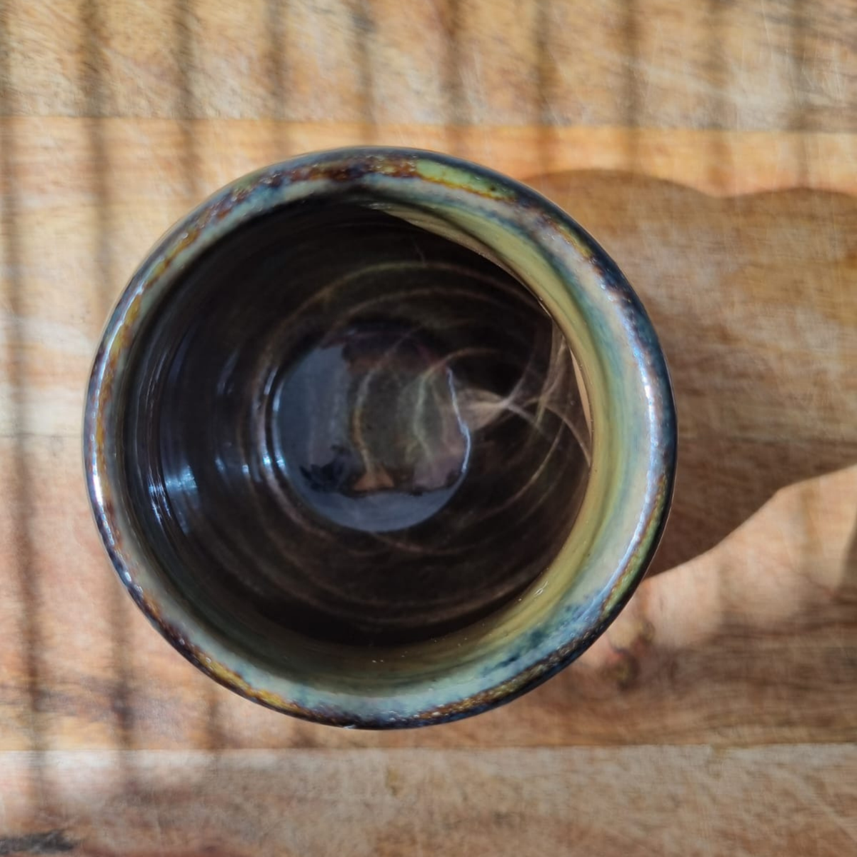 Blue-Green Ceramic Tabletop Bud Vase