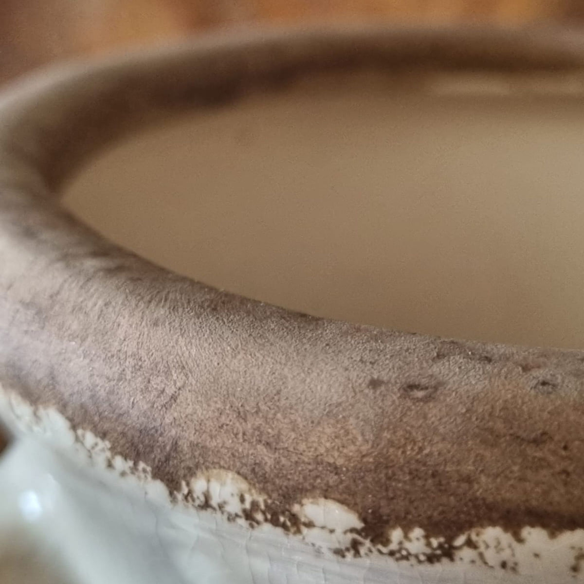 Vintage Floral Double-Handled Ceramic Vase
