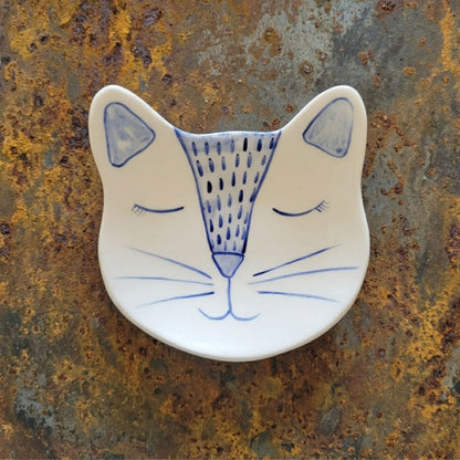 Hand-Painted Cat Trinket Trays | Set of 2