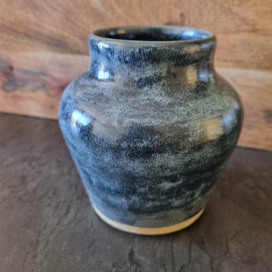 Slate Blue Ceramic Bud Vase