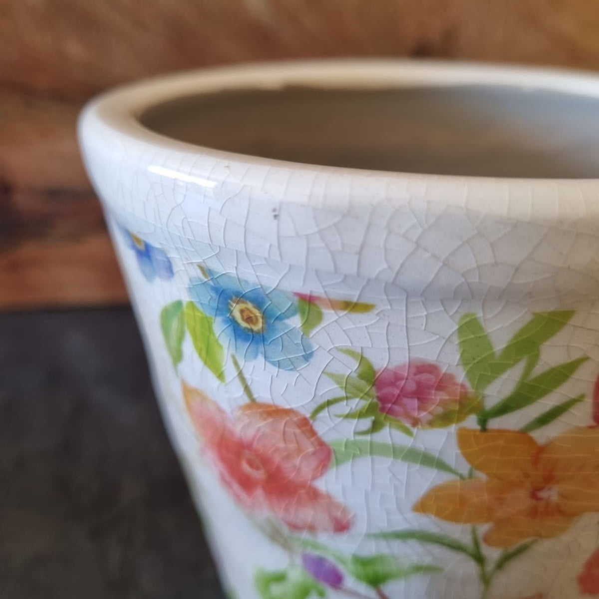 Spring Floral Ceramic Plant Pot