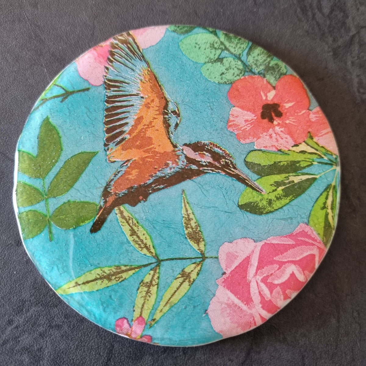 Artisanal Resin Floral Tabletop Coasters (Set of 4)