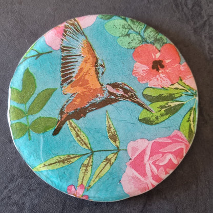 Artisanal Resin Floral Tabletop Coasters (Set of 4)
