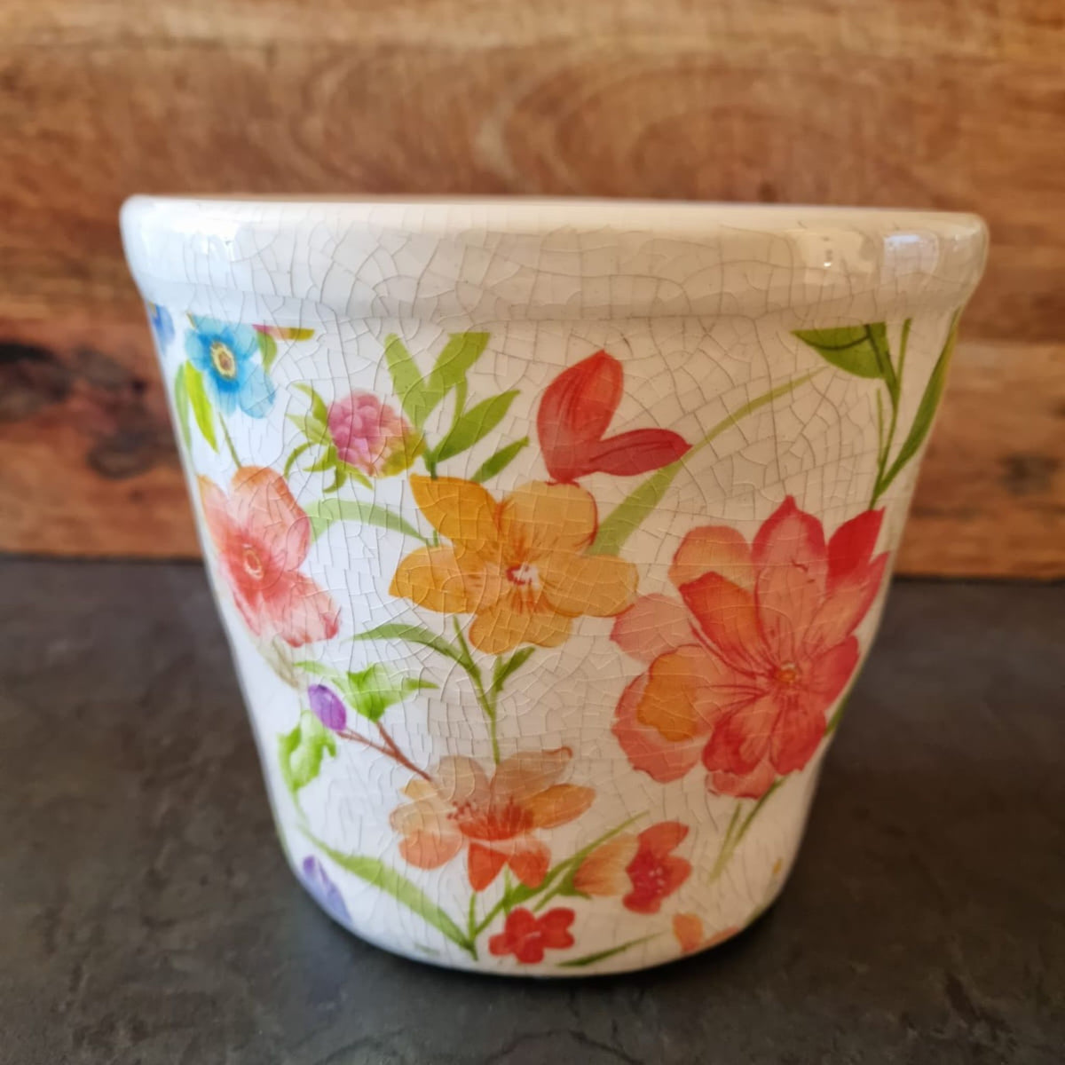 Spring Floral Ceramic Plant Pot