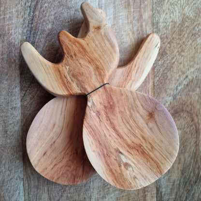 Sculptural Wooden Tapas & Serving Set (4-Piece)