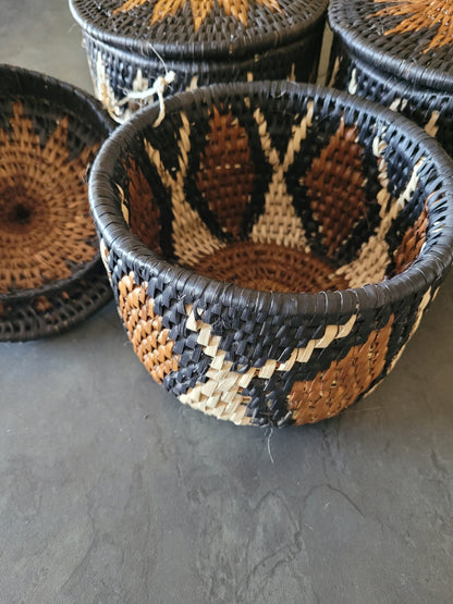 Poems of the Weaver: Handwoven Geometric Petite Basket