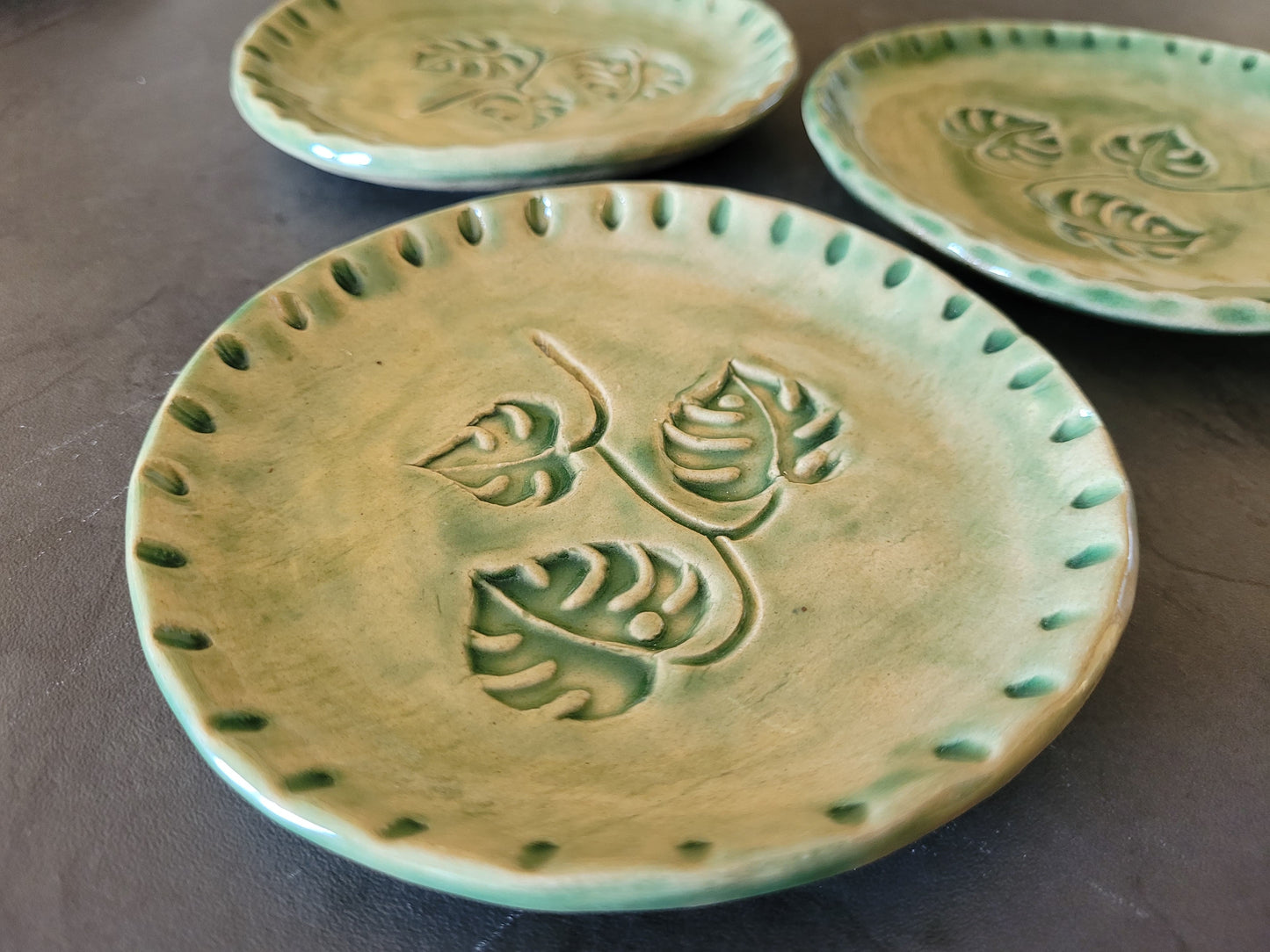 Monstera Ceramic Trinket Plate