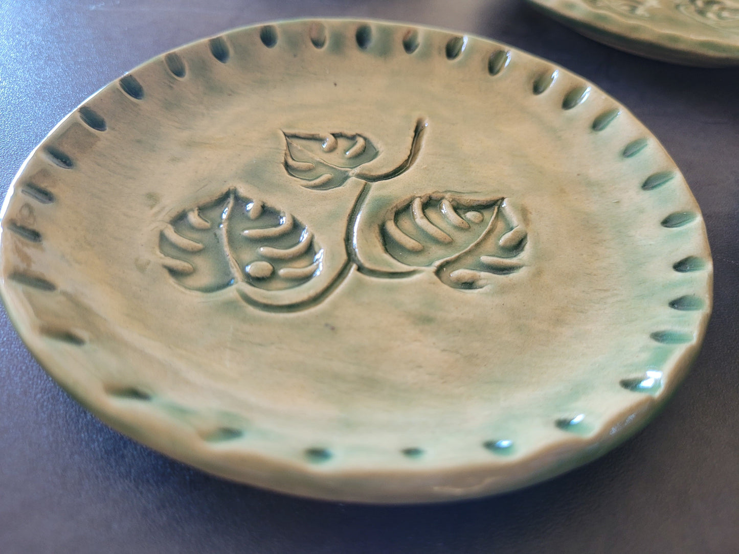 Monstera Ceramic Trinket Plate