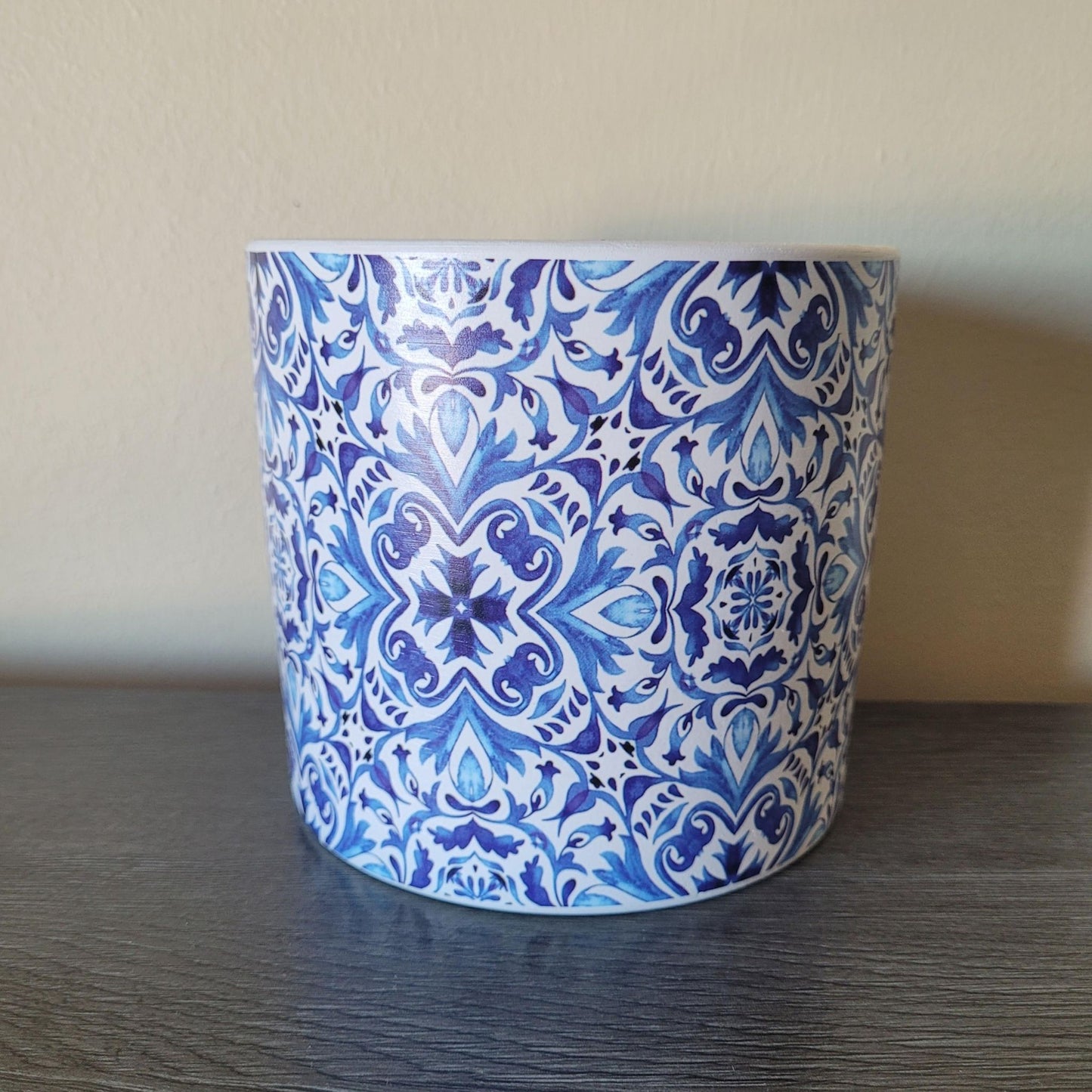 Mediterranean Pattern Ceramic Pot | The Azure Mosaic