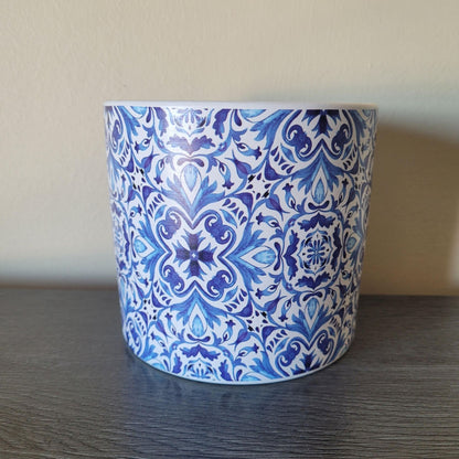 Mediterranean Pattern Ceramic Pot | The Azure Mosaic