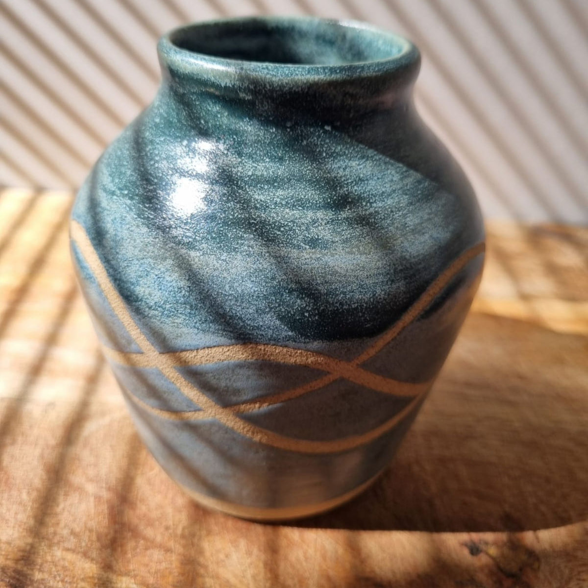 Green Ceramic Single Stem Bud Vase