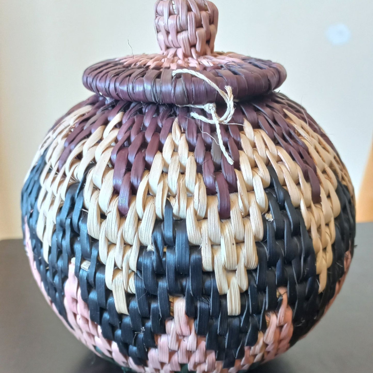 Poems of the Weaver: Handwoven Geometric Petite Basket (Oval)