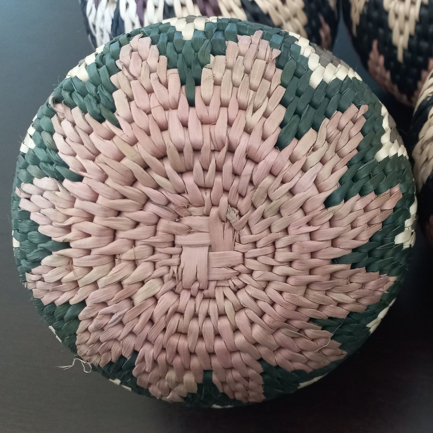 Poems of the Weaver: Handwoven Geometric Petite Basket (Oval)