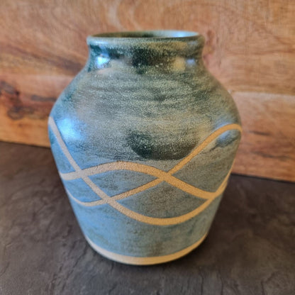 Green Ceramic Single Stem Bud Vase