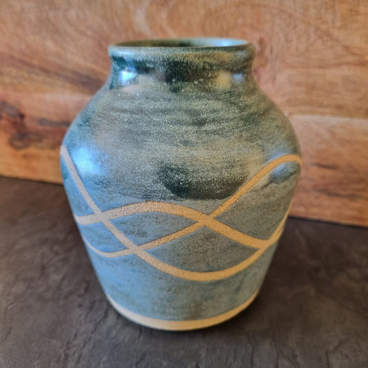 Green Ceramic Single Stem Bud Vase