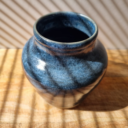 Slate Blue Ceramic Bud Vase