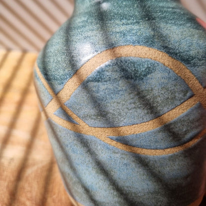 Green Ceramic Single Stem Bud Vase