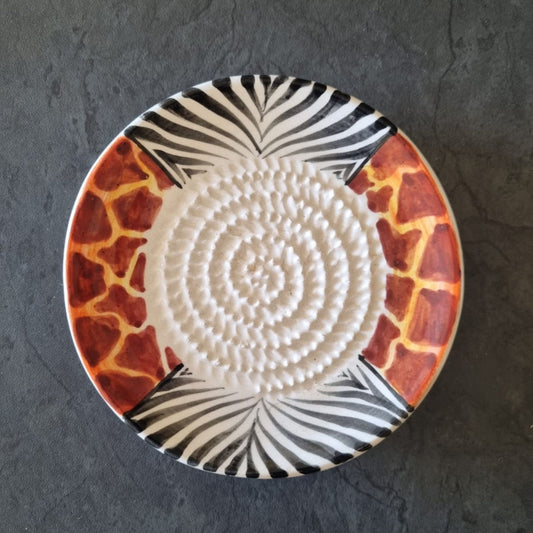 Hand-Painted Artisanal Ceramic Grater Plate | The African Heritage Collection