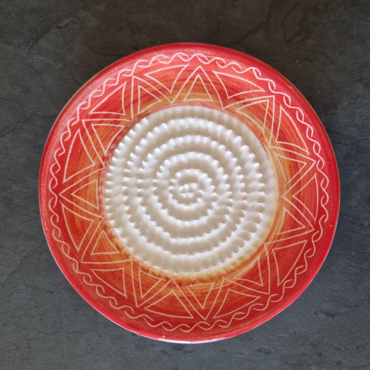 Hand-Painted Artisanal Ceramic Grater Plate | The African Heritage Collection