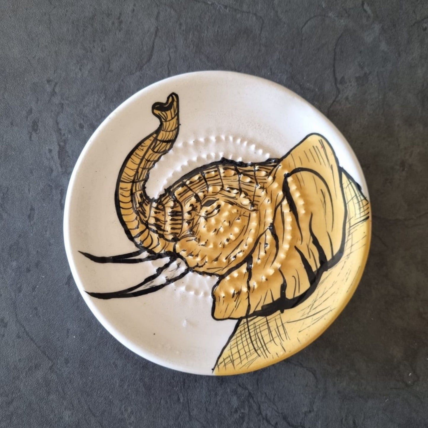Hand-Painted Artisanal Ceramic Grater Plate | The African Heritage Collection
