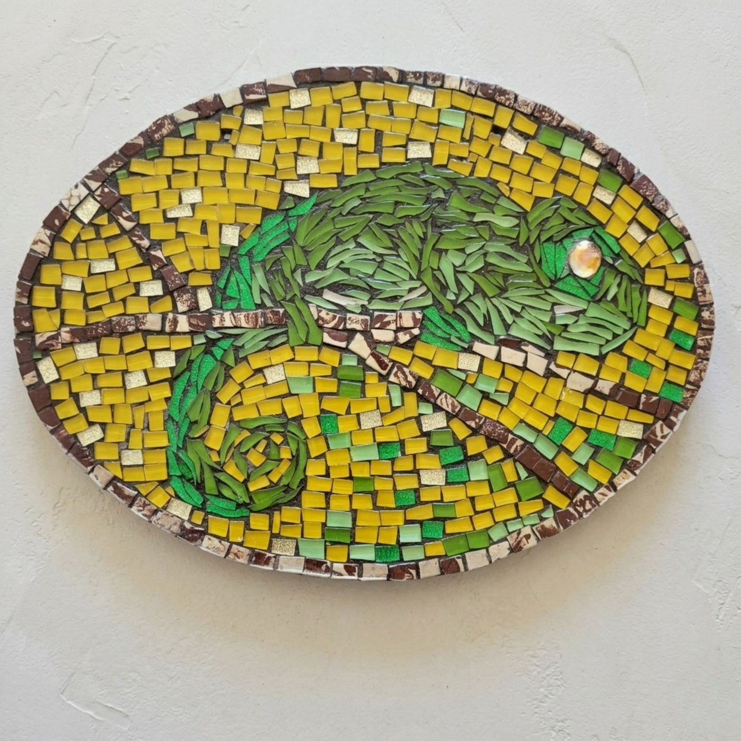 Chameleon Glass Mosaic Wall Plaque | The Camo Curator