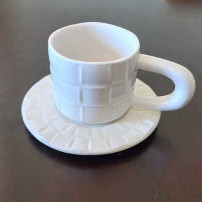 Block Grid Ceramic Espresso Set