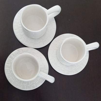 Block Grid Ceramic Espresso Set