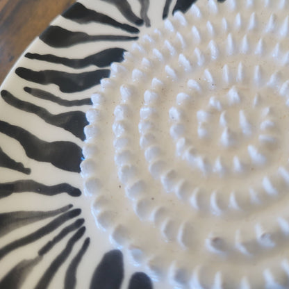 Hand-Painted Artisanal Ceramic Grating Plate | The Earth & Bloom Collection