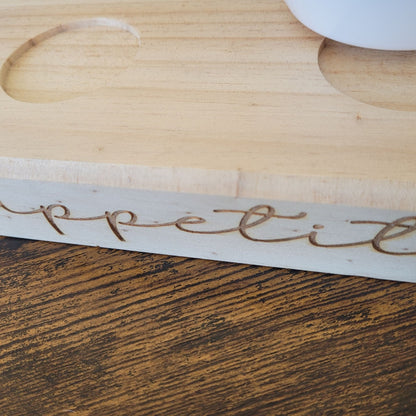 Engraved Wooden Snack Trio | The Bon Appétit Block