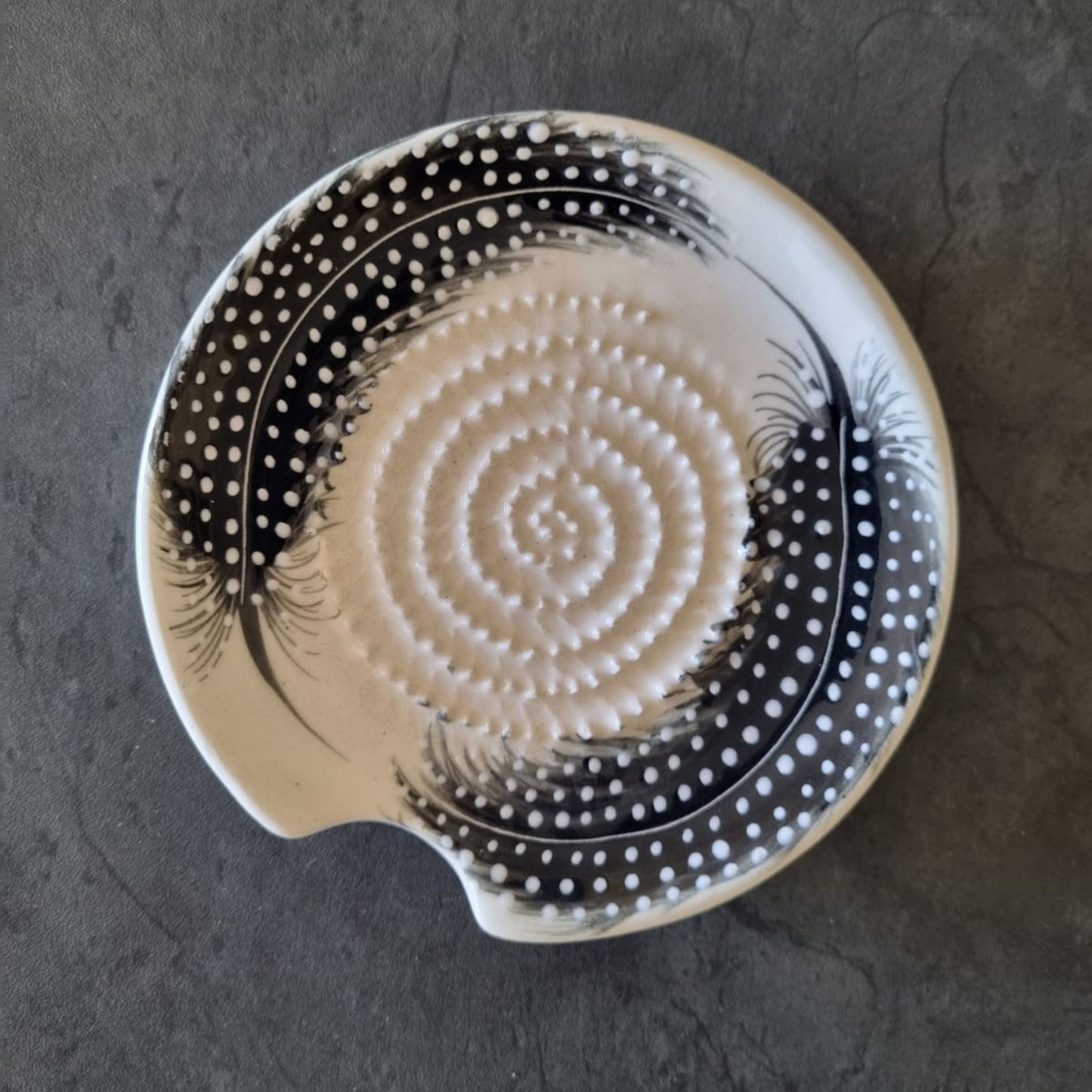 Hand-Painted Artisanal Ceramic Grater Plate | The African Heritage Collection