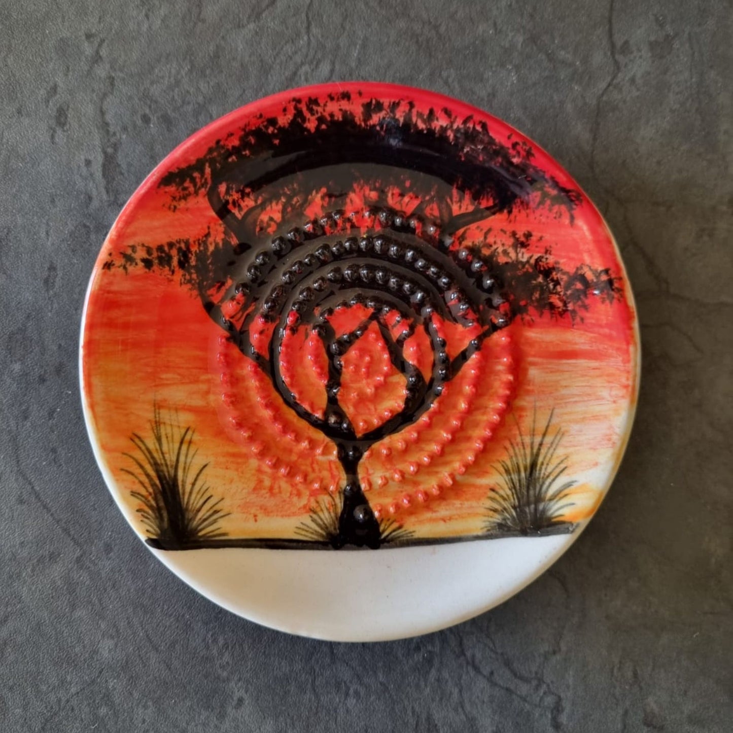 Hand-Painted Artisanal Ceramic Grater Plate | The African Heritage Collection