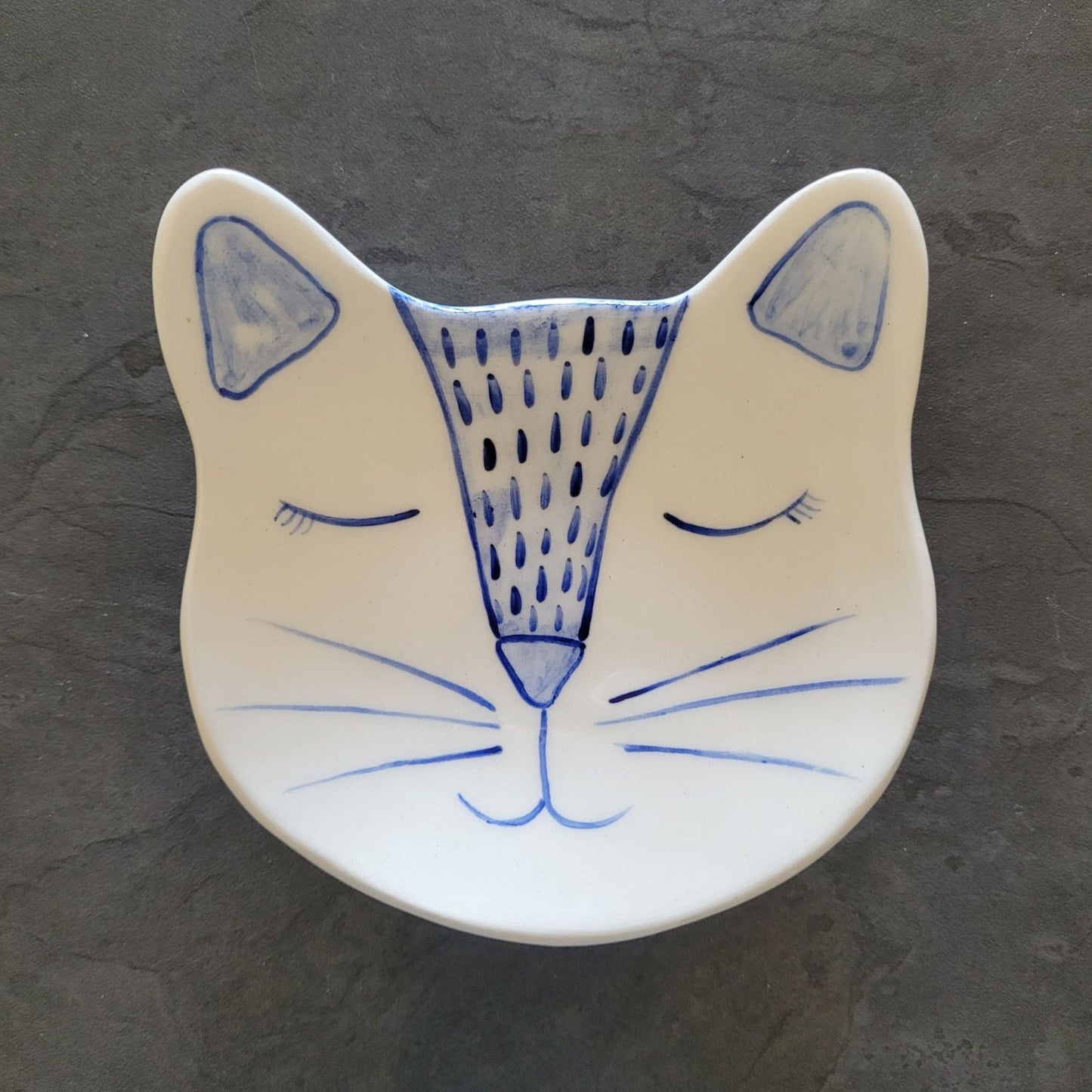 Hand-Painted Cat Trinket Trays | Set of 2
