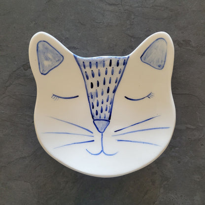 Hand-Painted Cat Trinket Trays | Set of 2