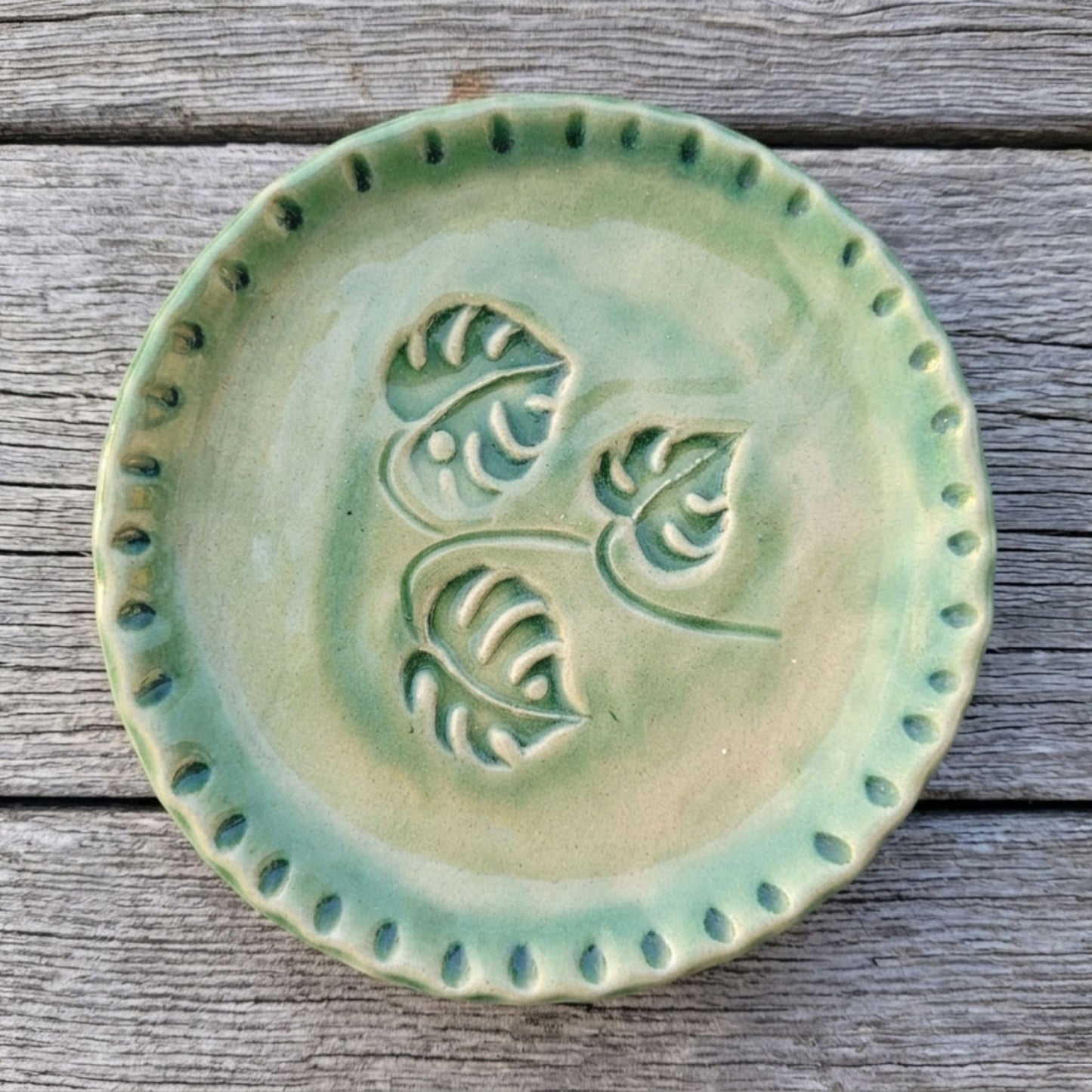 Monstera Ceramic Trinket Plate