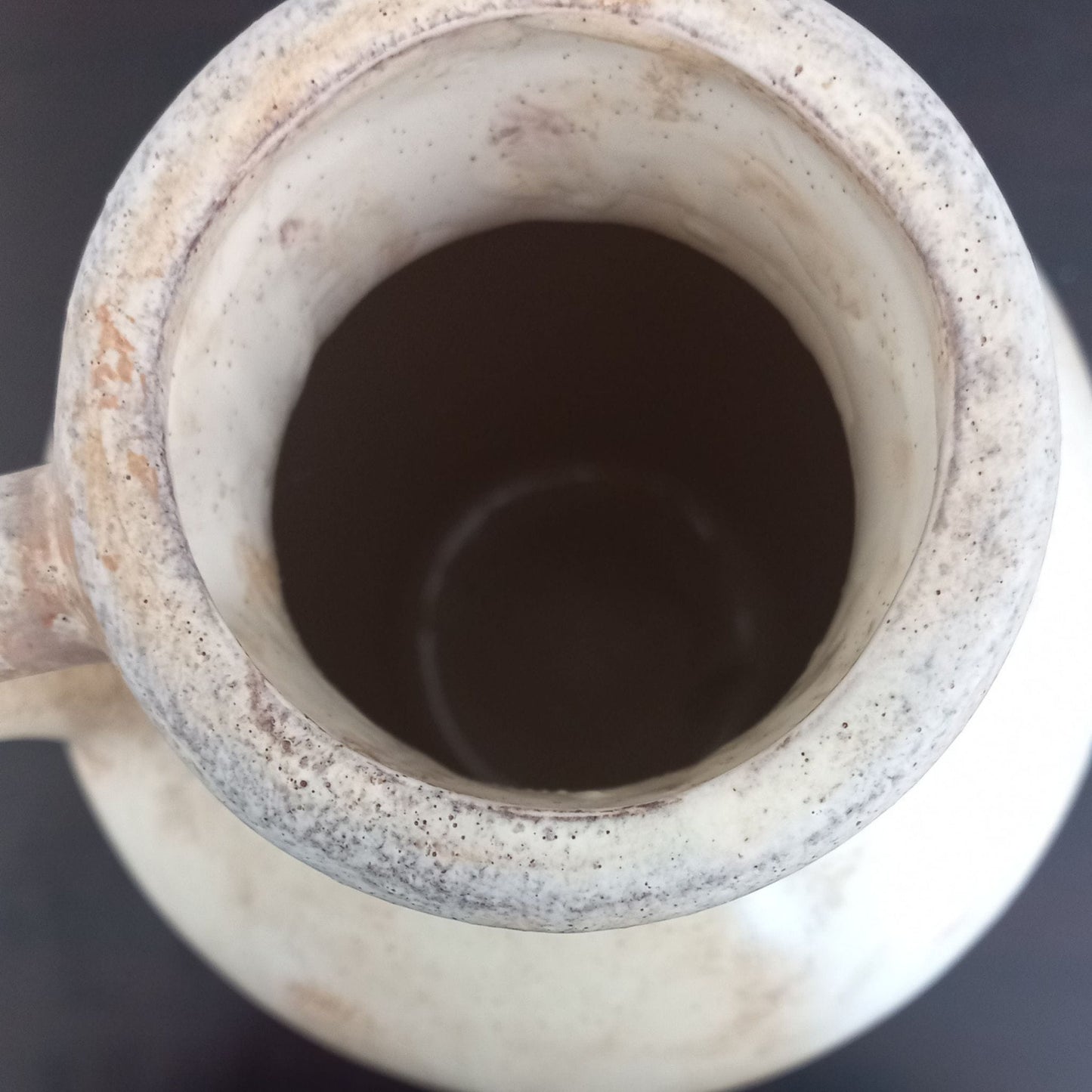 Earth & Artisan Textured Beige Minimalist Ceramic Vase