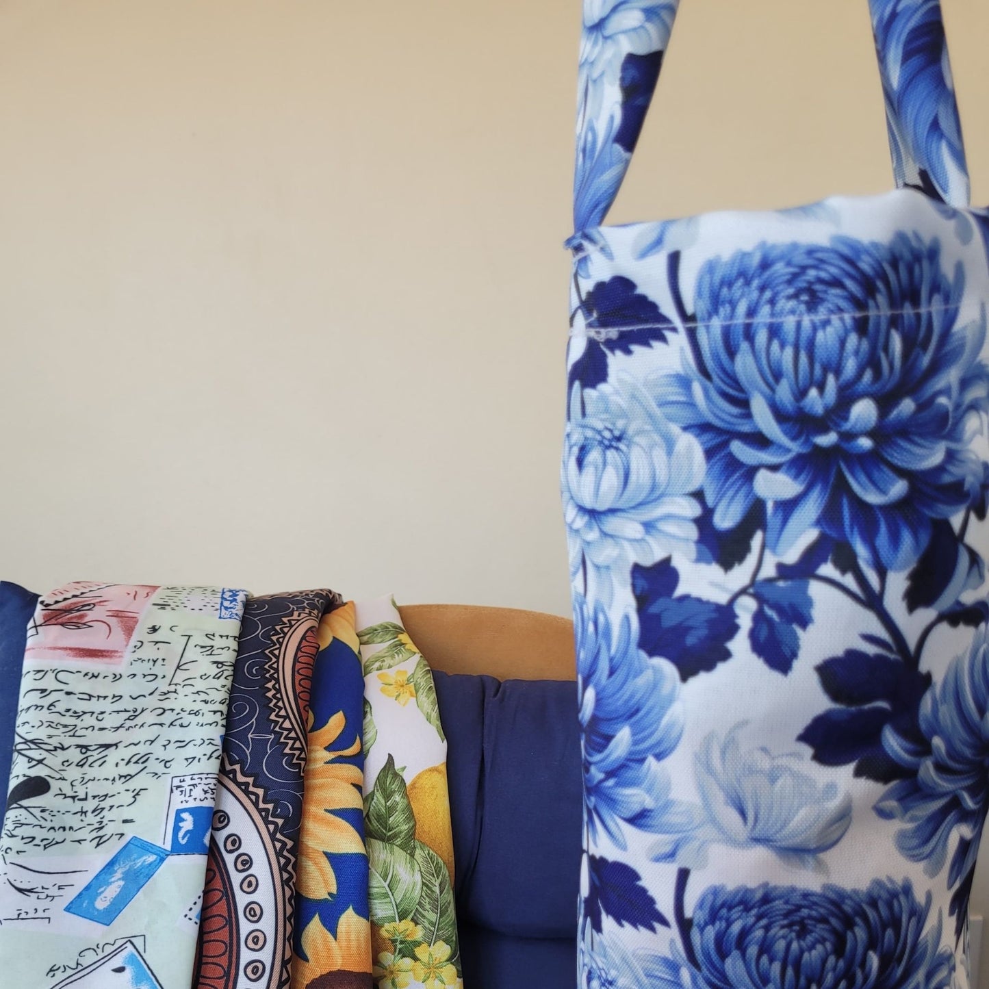 Floral & Heritage Print Fabric/Plastic Bag Holder | The Textile Tidy