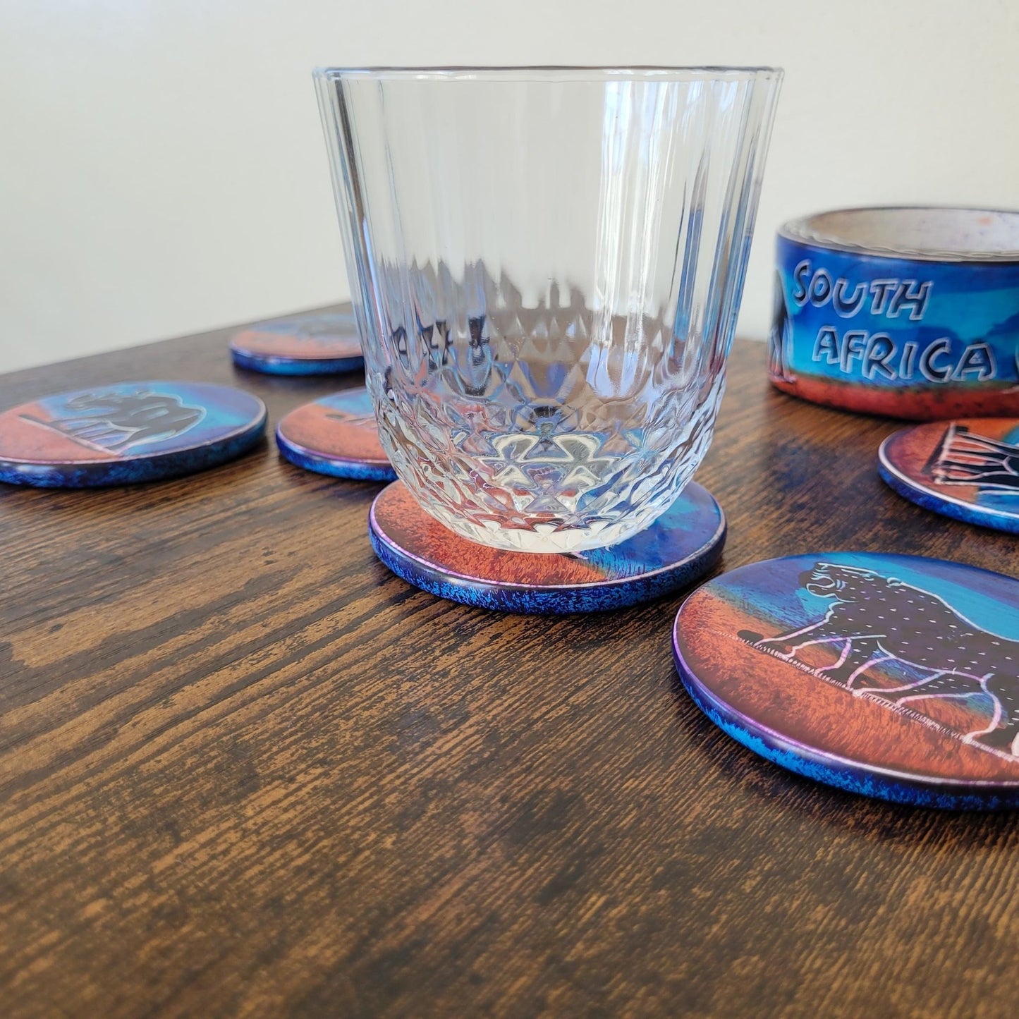 South African Wildlife Stone Coaster Set | The Safari Sip