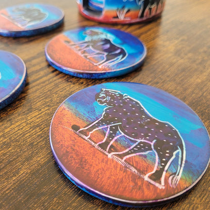 South African Wildlife Stone Coaster Set | The Safari Sip