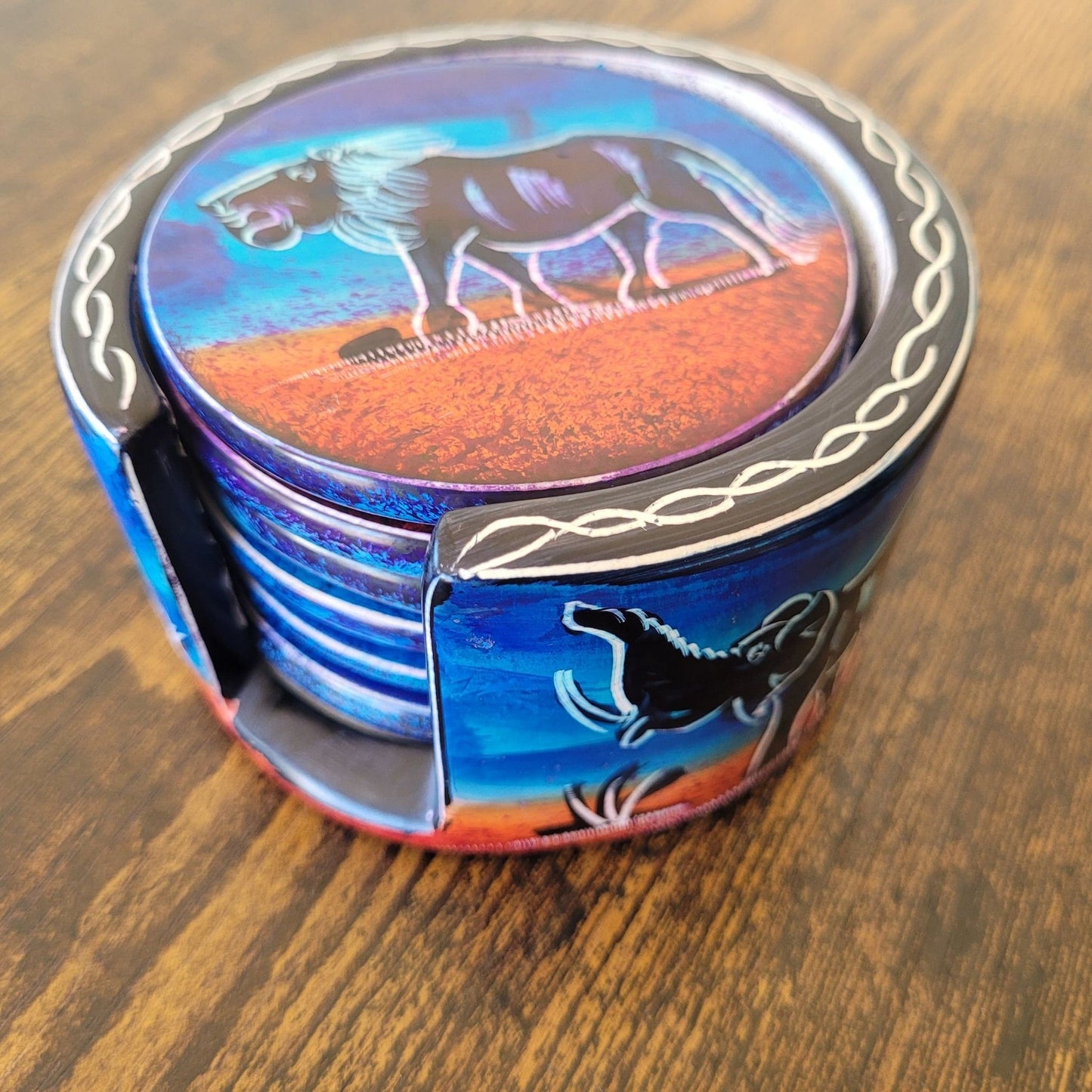 South African Wildlife Stone Coaster Set | The Safari Sip