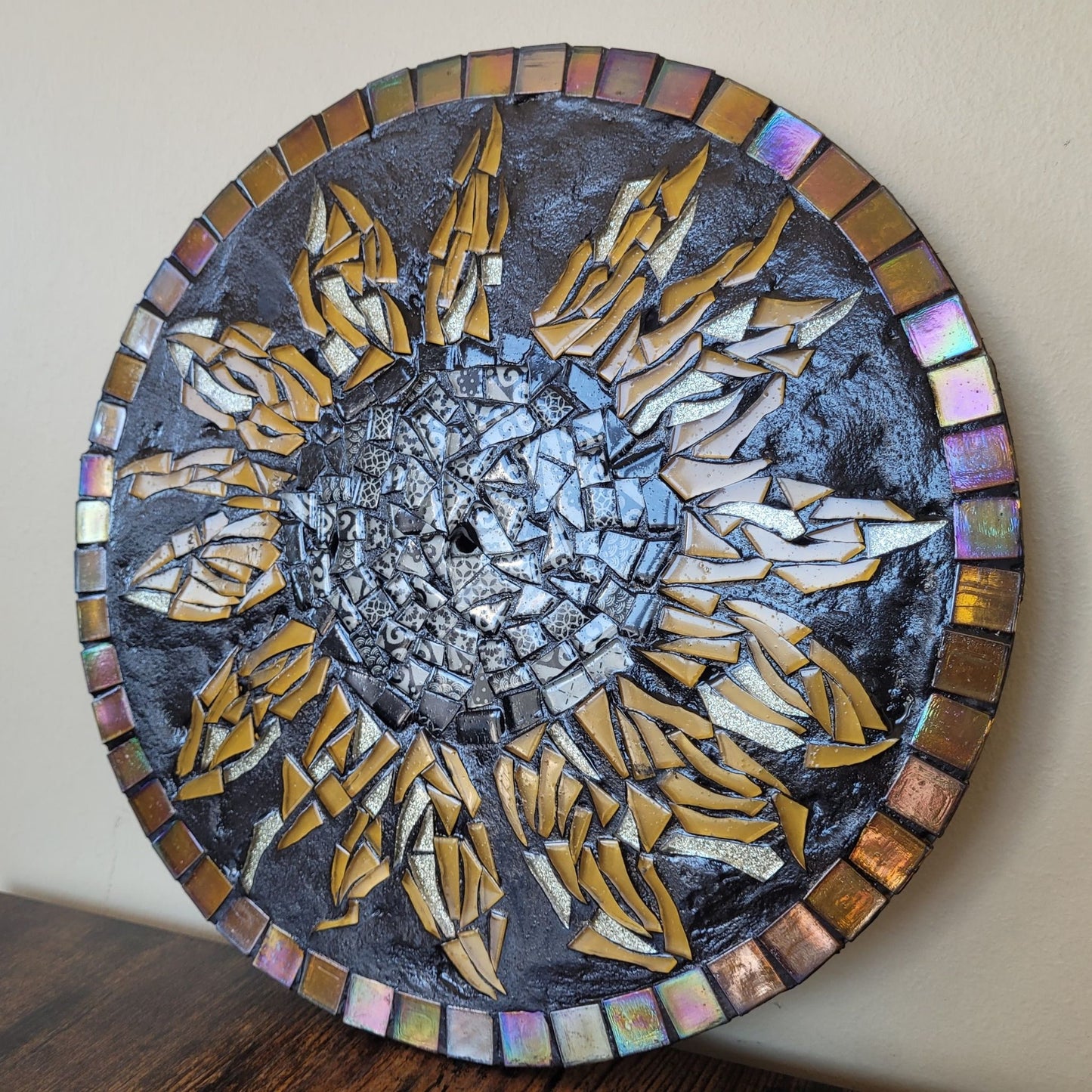 Sunflower Glass Mosaic Wall Plaque | The Solar Bloom