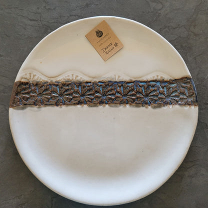 Stone White Embossed Side Plates | Set of 2