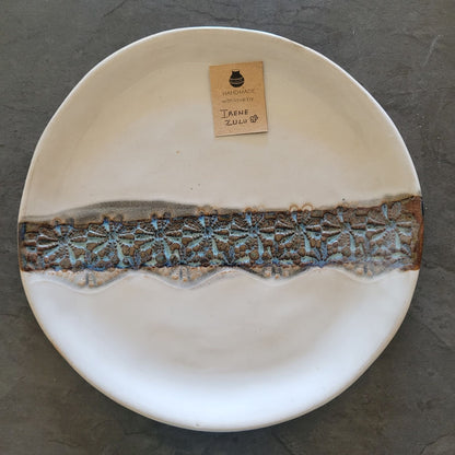 Stone White Embossed Side Plates | Set of 2