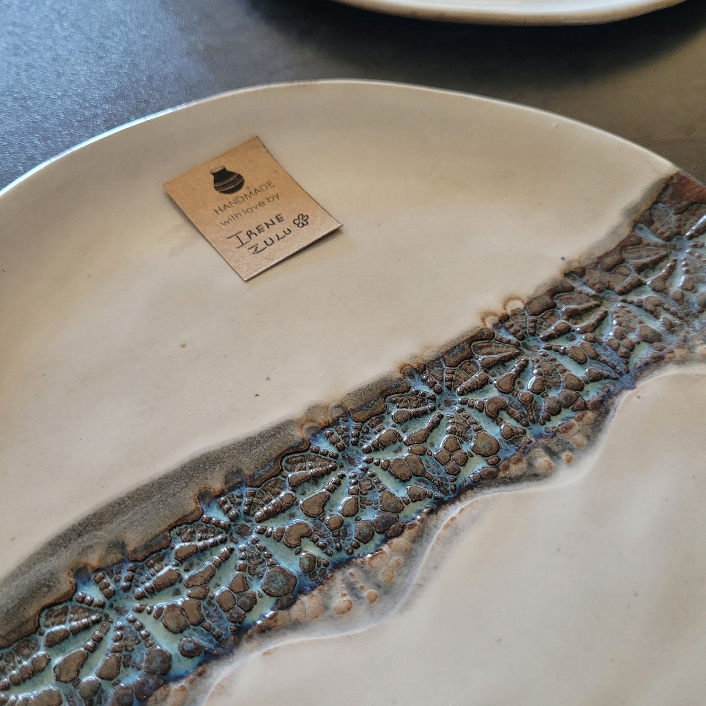 Stone White Embossed Side Plates | Set of 2